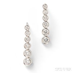 Platinum and Diamond Graduated Drop 